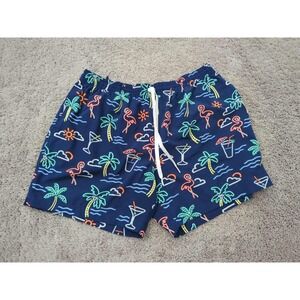 Chubbies Swim Shorts Mens XL Blue‎ Neon Lights Pull On Drawstring Mesh Lined
